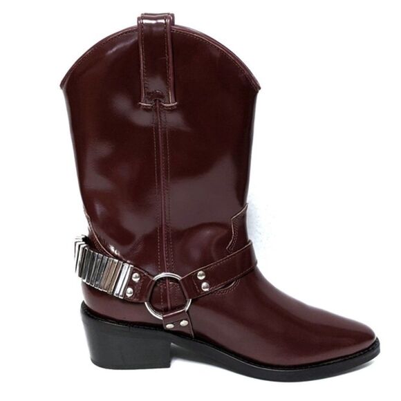 NWOB FREE PEOPLE Ridge Leather Western Boots 37 - Picture 8 of 13